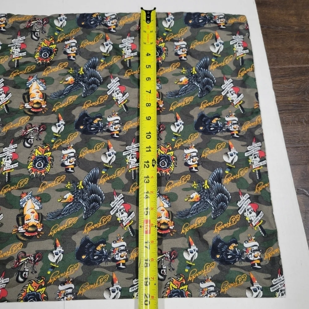 Vintage Y2K Ed Hardy Pillow Case Set Camo Skulls